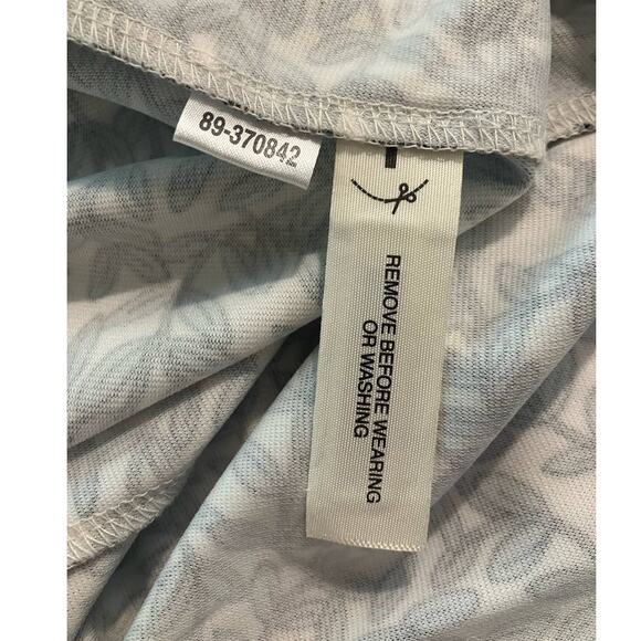 Ann Taylor Petite Blue/White Floral Vines Structured w/ Boning Dress | Size 14P - Picture 10 of 11